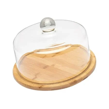 Esquirla Glass Cover Cake Stand - Clear