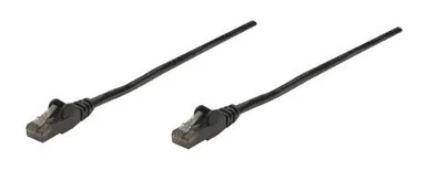 Intellinet Network Solutions 342094 Cat.6 UTP Patch Cable - Category 6 for Network Device - 25 ft - 1 x RJ-45 Male Network - 1 x RJ-45 Male Network - Gold-Plated Contacts - Black