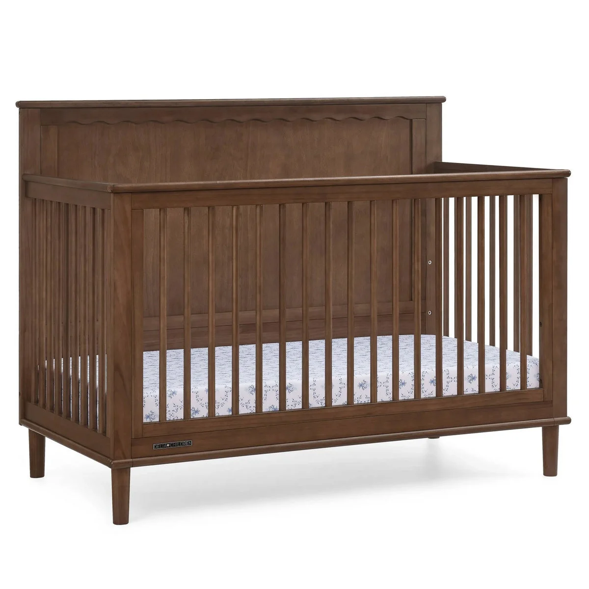 Delta Children Penelope 6-in-1 Convertible Crib - Teak Brown