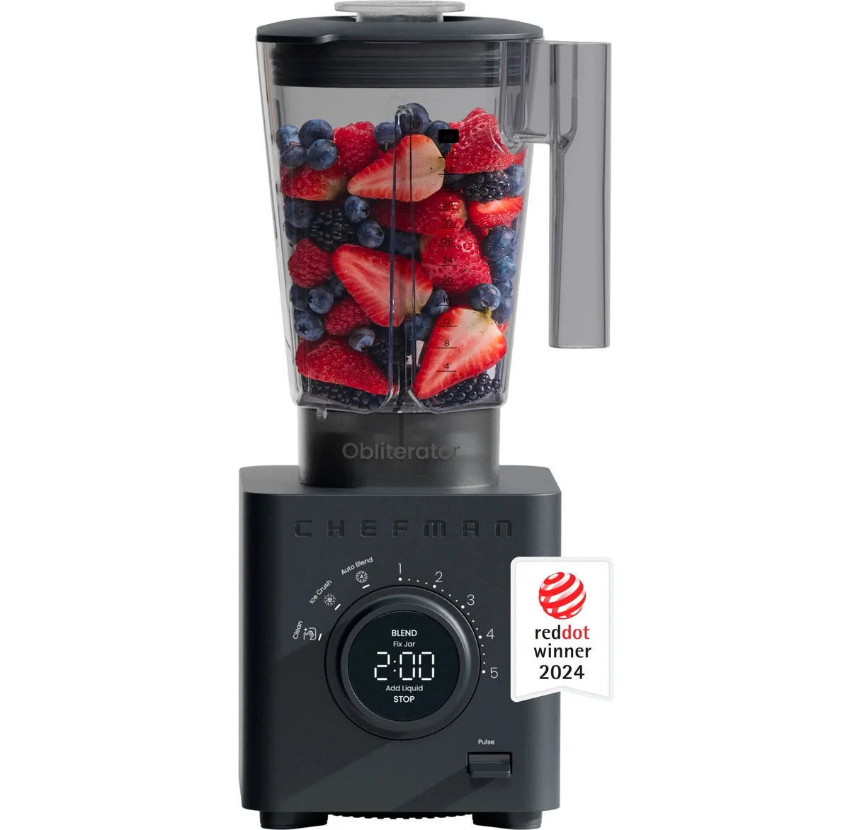Chefman Obliterator 1380W Professional Blender w/ Auto Blend & 48oz. Tritan Blending Jar – Black