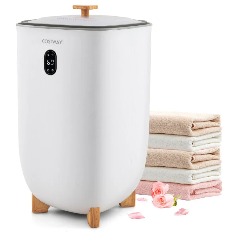 COSTWAY 35L Large Home Towel Warmer Bucket With Auto Shut-Off Function-White