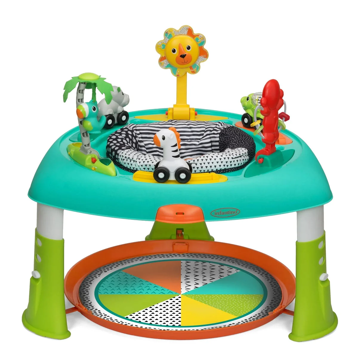 Infantino 2-in-1 Sit Spin and Stand Entertainer 360 Seat & Activity Center 4-60 Months Unisex Multicolor