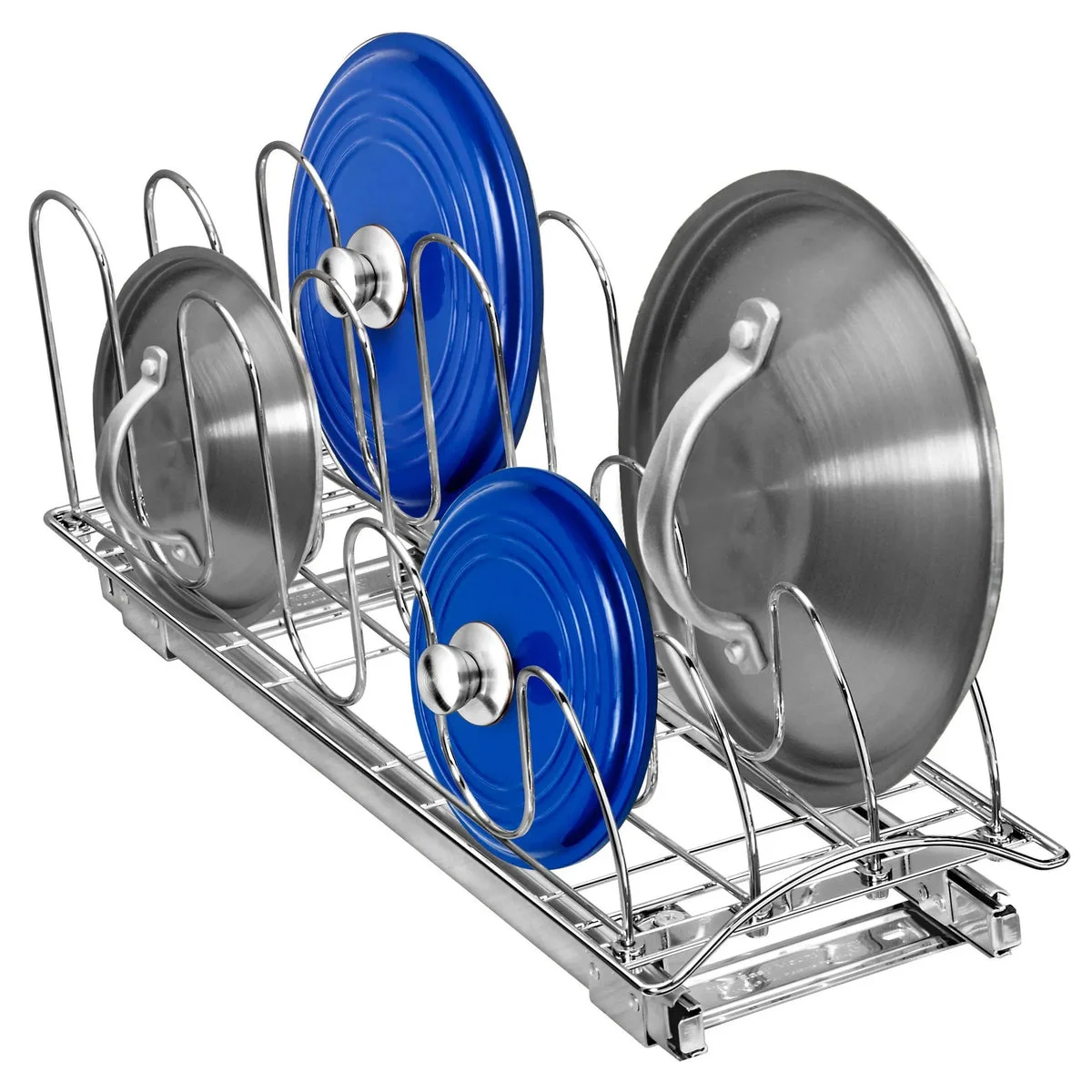 Lynk Professional Slide Out Pan Lid Holder - Chrome-Plated Steel