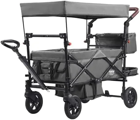 VEVOR Wagon Stroller for 2 Kids - Dark Grey