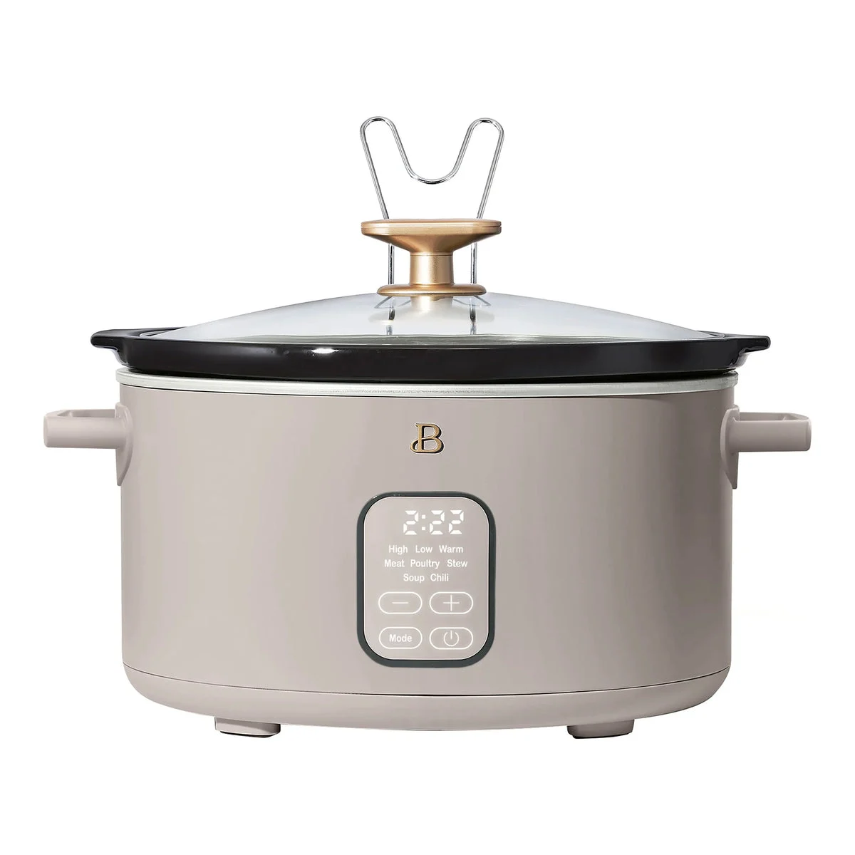 Beautiful 6 Qt Programmable Slow Cooker - Porcini Taupe