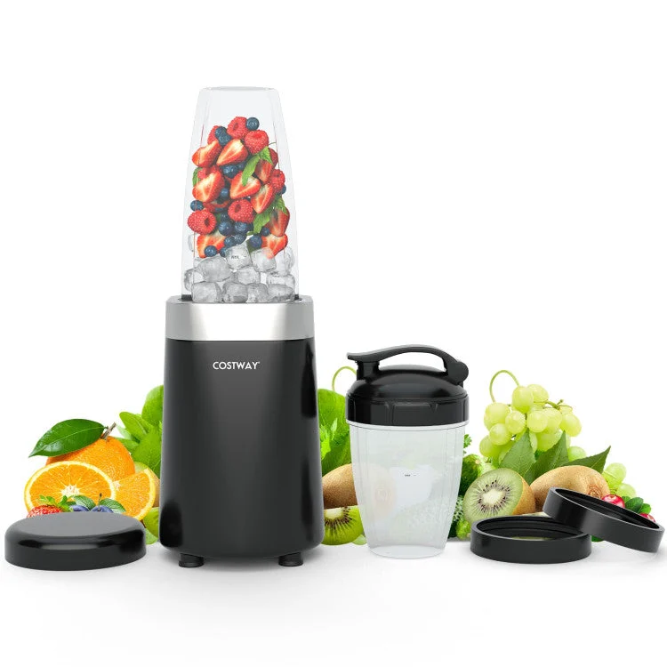 COSTWAY 1000W Portable Blender With 6-Blade Design-Black