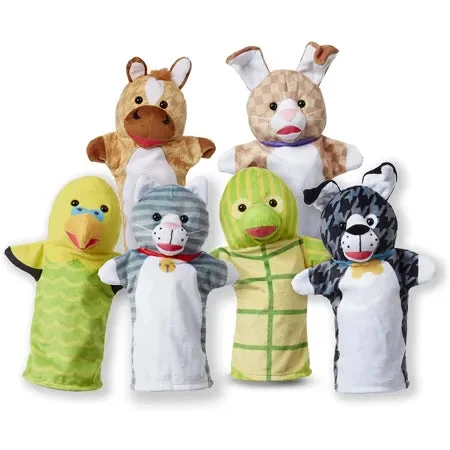 Melissa & Doug Pet Buddies Hand Puppets Set (6 Pieces)