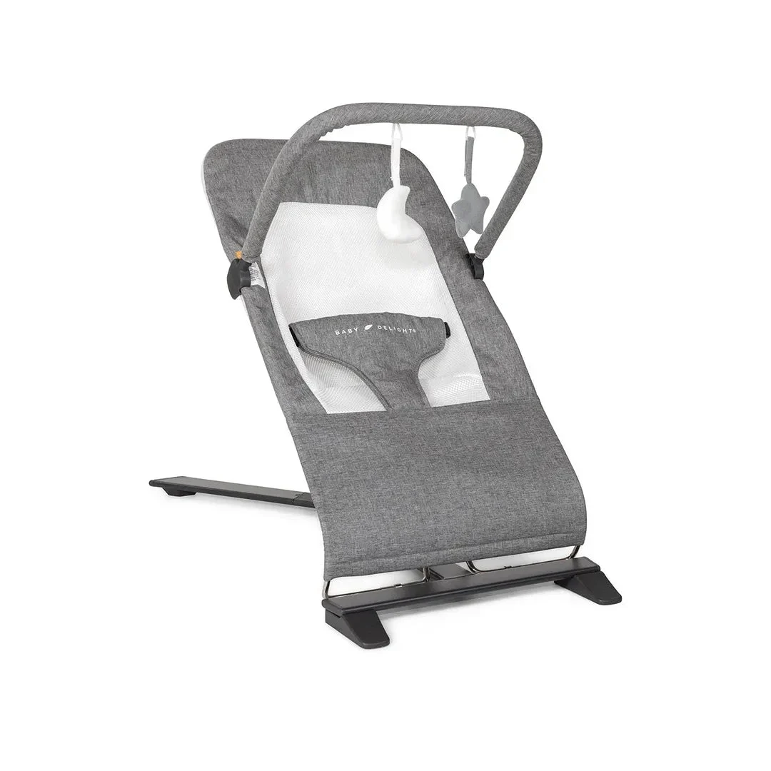 Baby Delight Alpine Deluxe Portable Bouncer - Charcoal Tweed