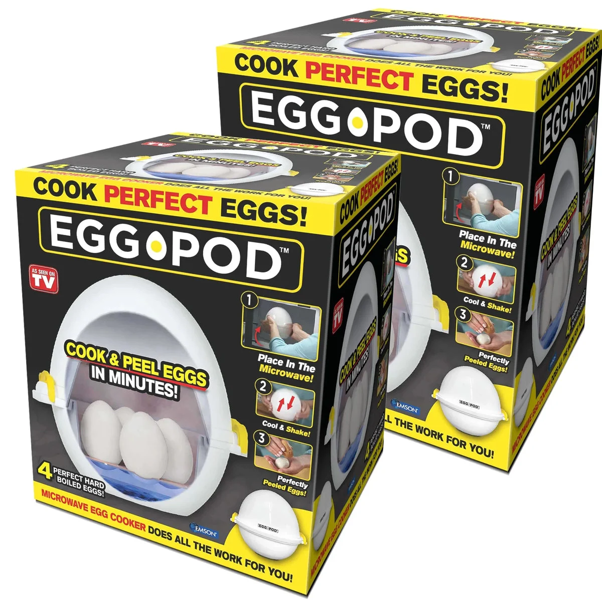 As seen on TV Wireless Microwave Egg Cooker - Perfectly Cooked Hard Boiled Eggs