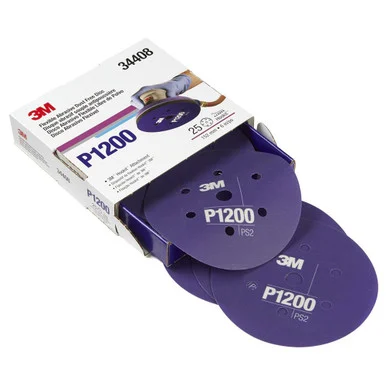 3m 3M-34408 Flexible Abrasive Hookit Dust Free 6" Disc, P1200