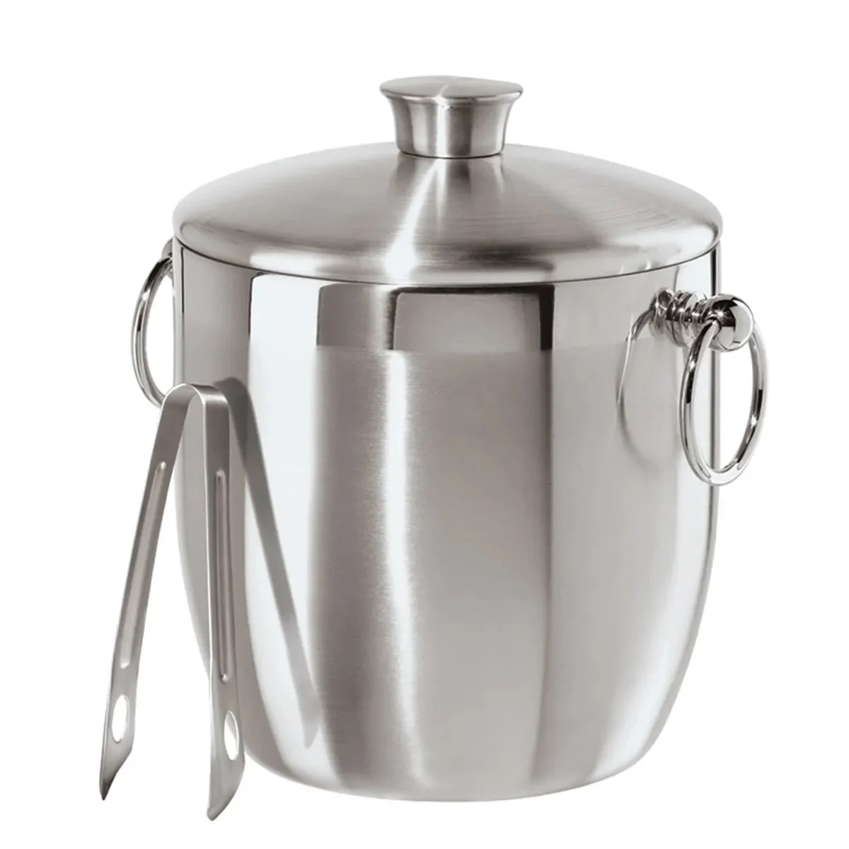 Oggi 2.8 Litre Ice Bucket with Tongs Set - Stainless Steel (See Description)