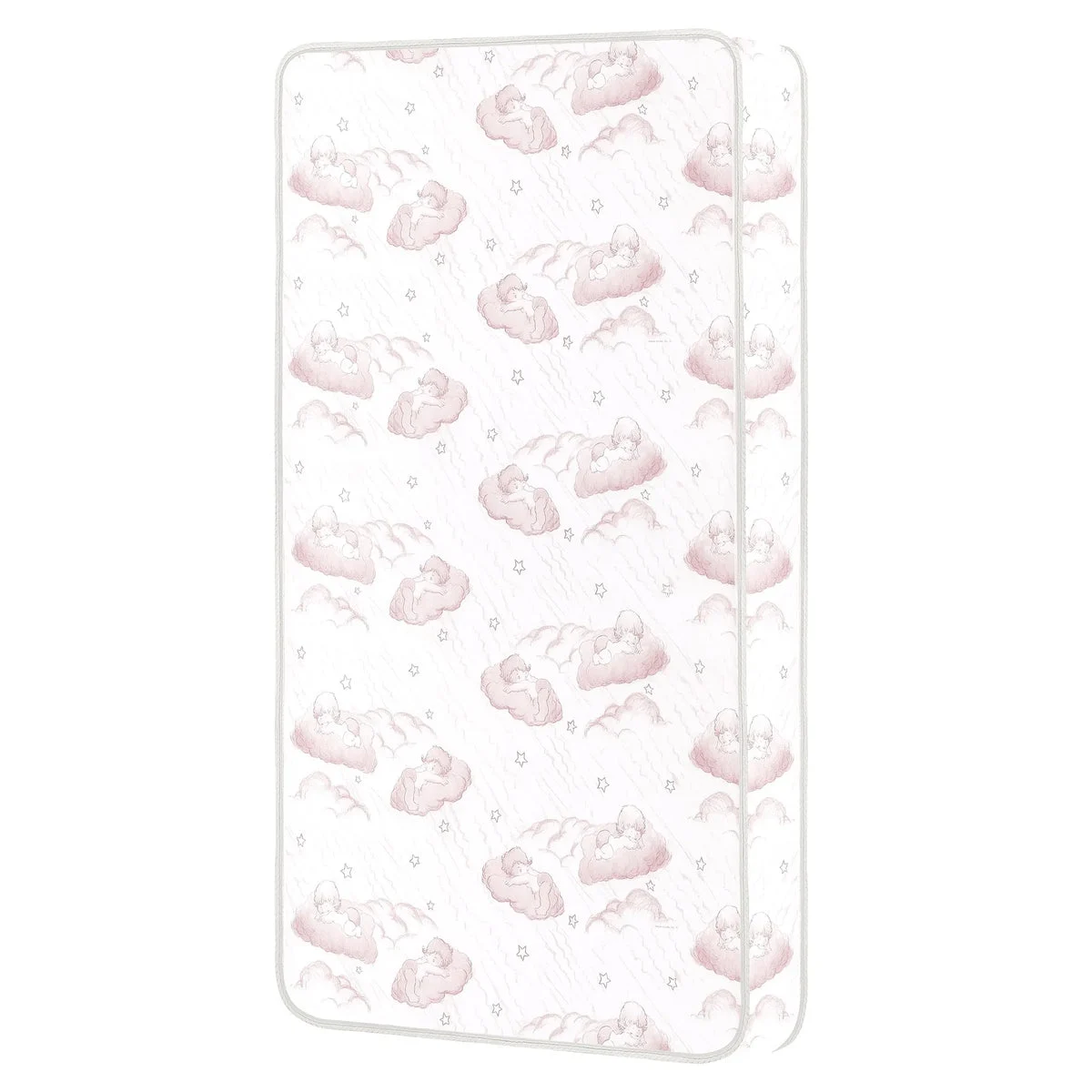 Dream On Me Twilight 5 80 Coil Spring Crib and Toddler Bed Mattress in Pink