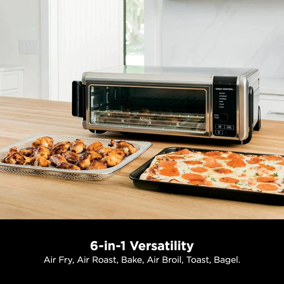Ninja Foodi 6-in-1 Digital Air Fry Large Toaster Oven Flip-Away SP080