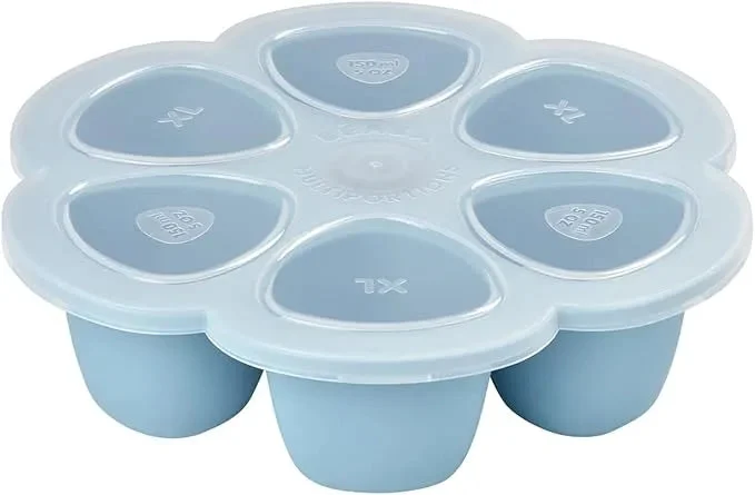 Beaba Silicone Multi-Containers,6 Separate 3 Oz - Blue