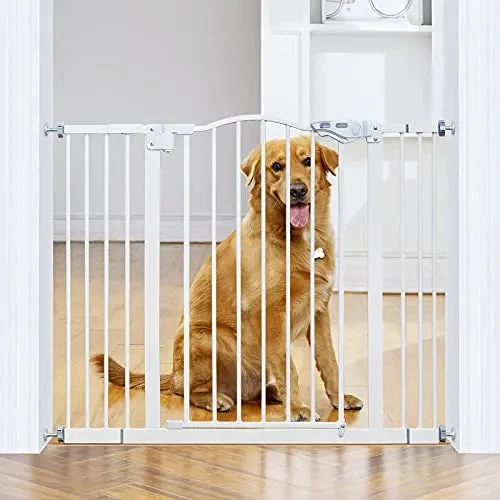 InnoTruth Auto Close Baby Gate for Pets - White