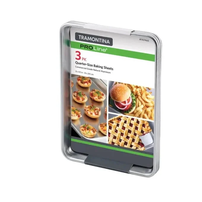 TRAMONTINA USA INC Tramontina Aluminum Baking Sheet Pans - Quarter Size - Set of 3