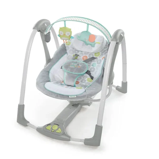 Ingenuity Swing 'n Go Portable Swing - Hugs & Hoots (See Description)