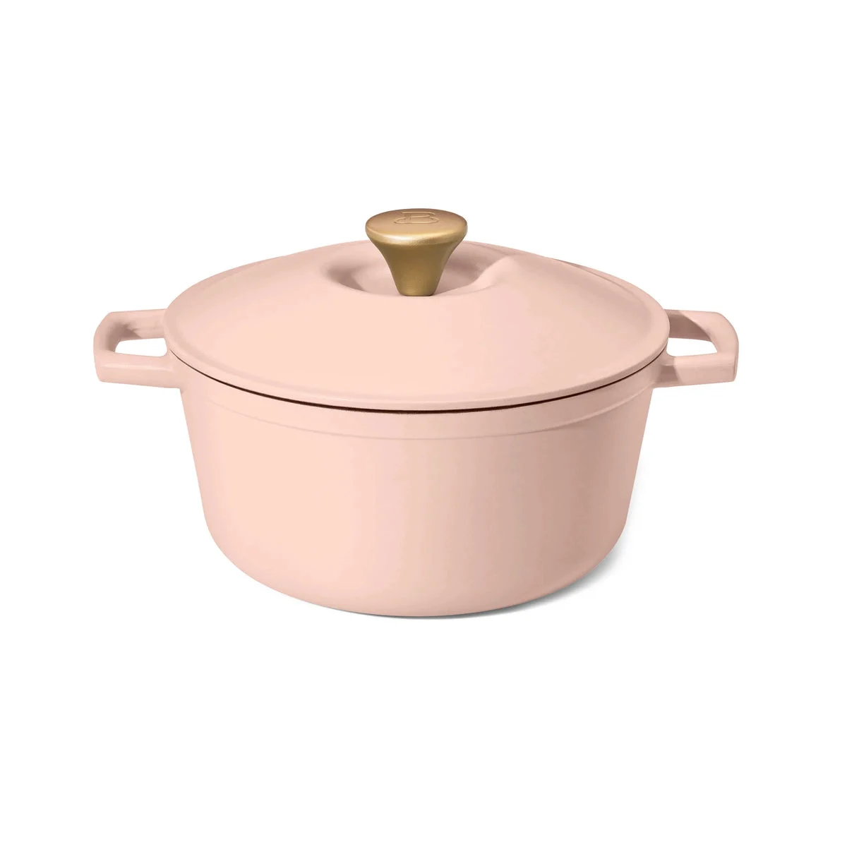 Beautiful 5 Quart Cast Iron Round Dutch Oven, Rose by Drew Barrymore