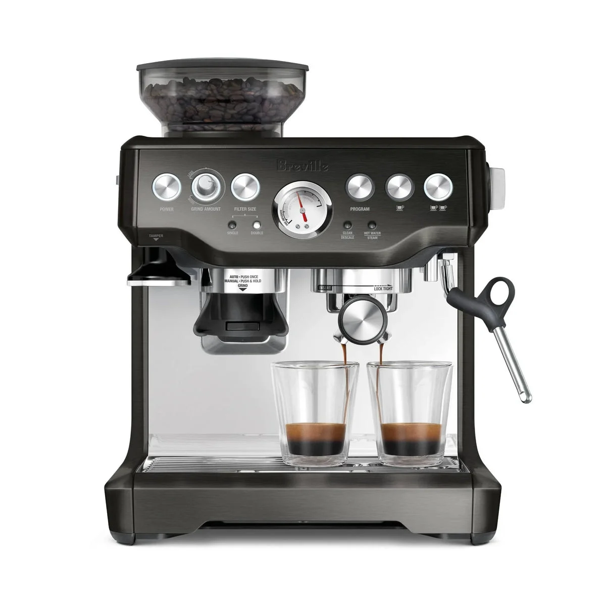 Breville Clad Espresso Machine - Black Stainless Steel