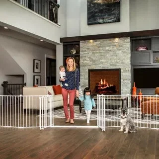 Regalo 192-Inch 8 Panel Double Door Super Wide 2-in-1 Configurable Metal Safety Gate