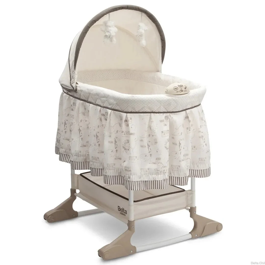 Delta Children Rocking Bedside Bassinet - Playtime Jungle