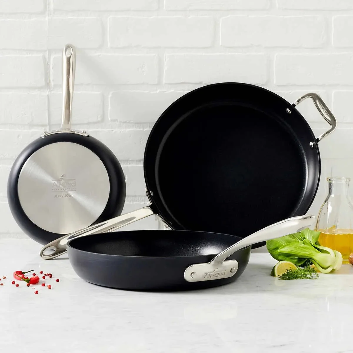 All-Clad Hard-Anodized Fry Pan Set - 3 Piece