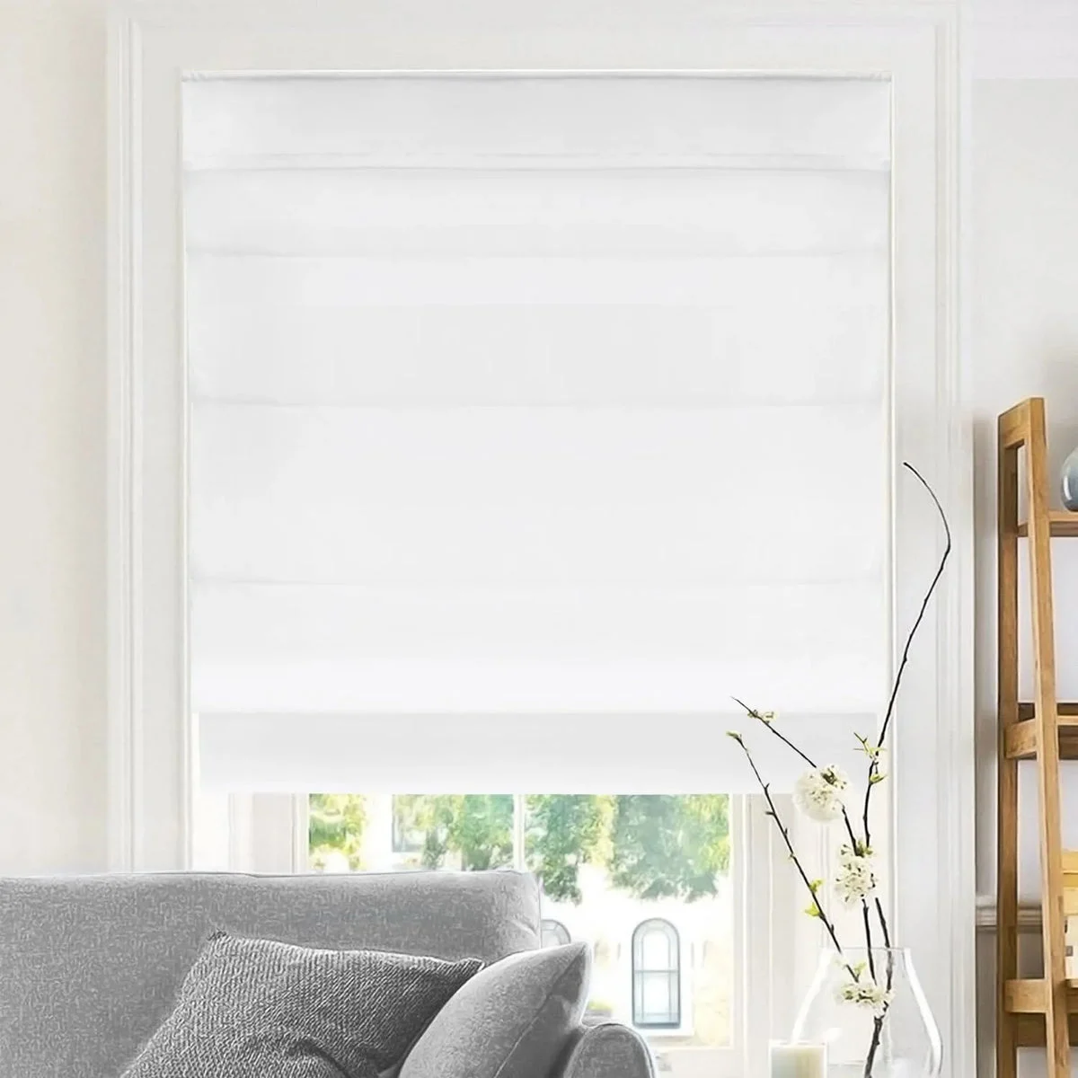 Chicology Roman Window Shades - White - 31