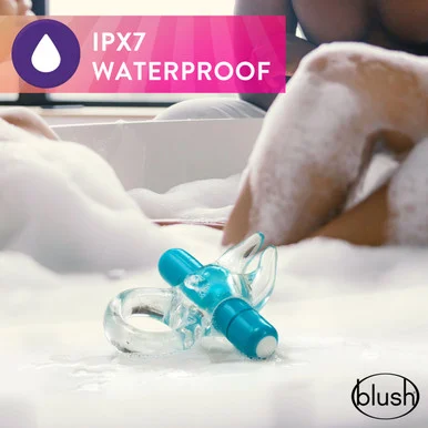 Play With Me Bull Vibrating C-Ring - Blue