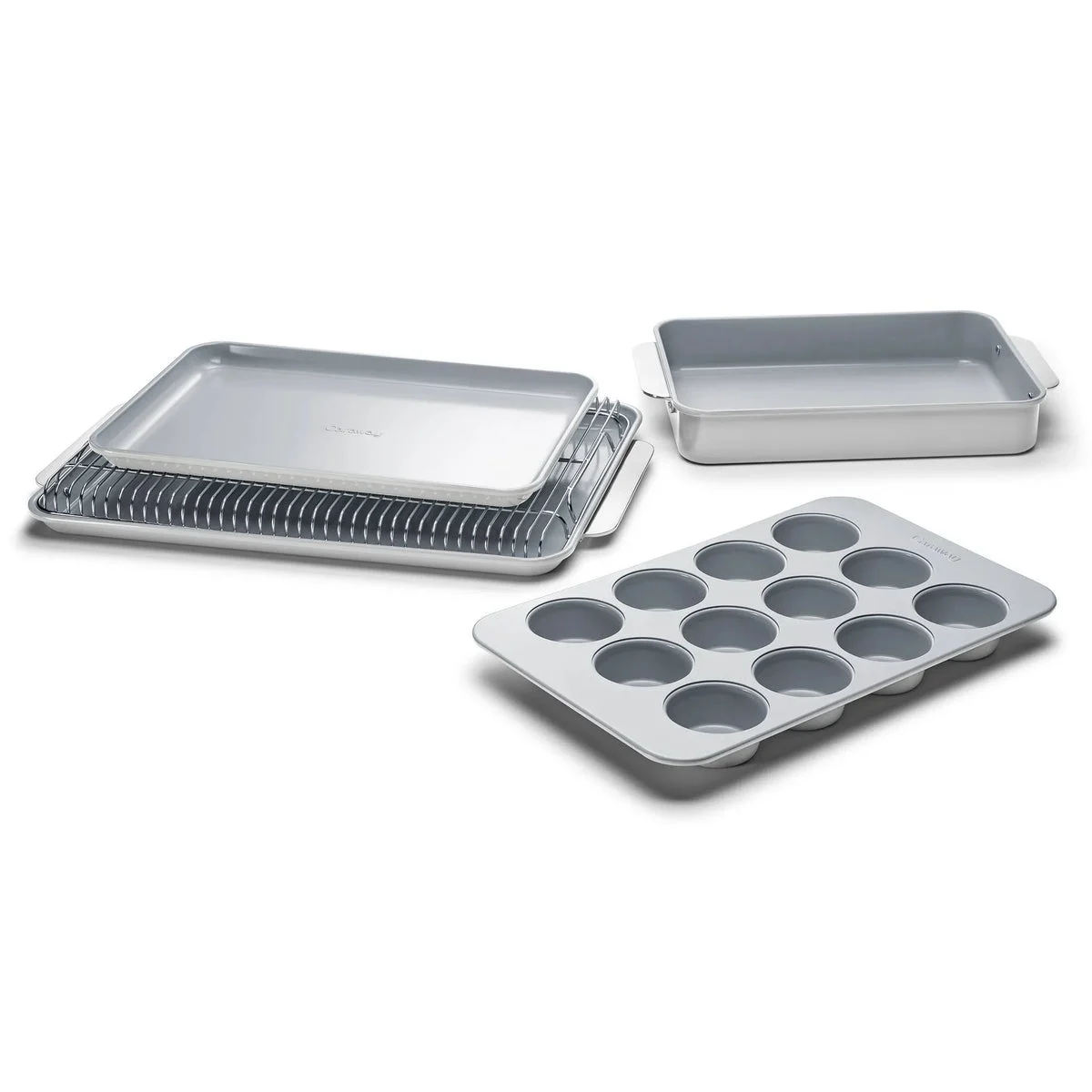 Caraway Non-Stick Ceramic Half Bakeware Set - Gray