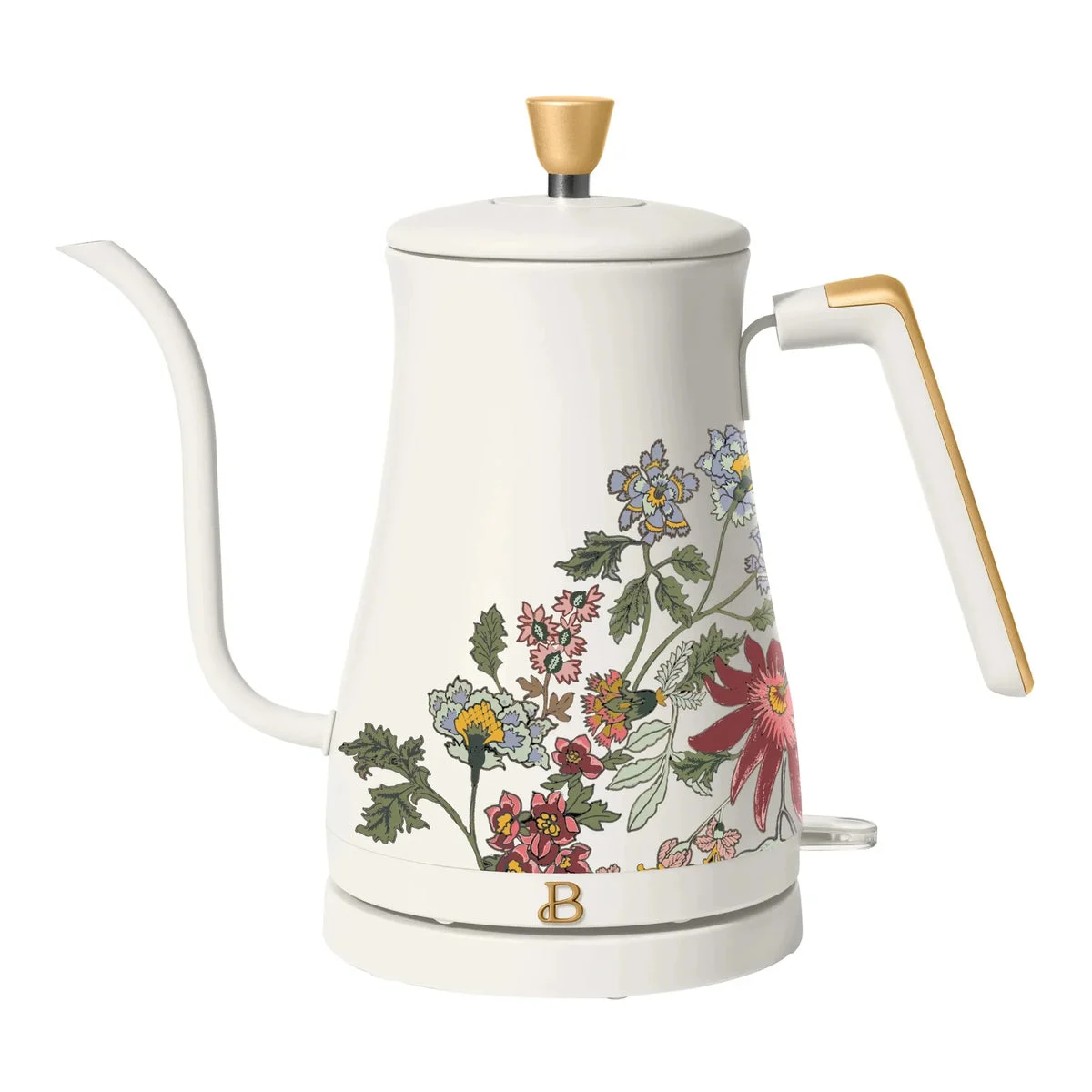 Beautiful Electric Gooseneck Kettle - Wildflower White Icing