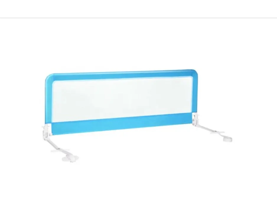 Gymax 59'' Breathable Baby Children Toddlers Bed Rail Guard Safety Swing Down Blue