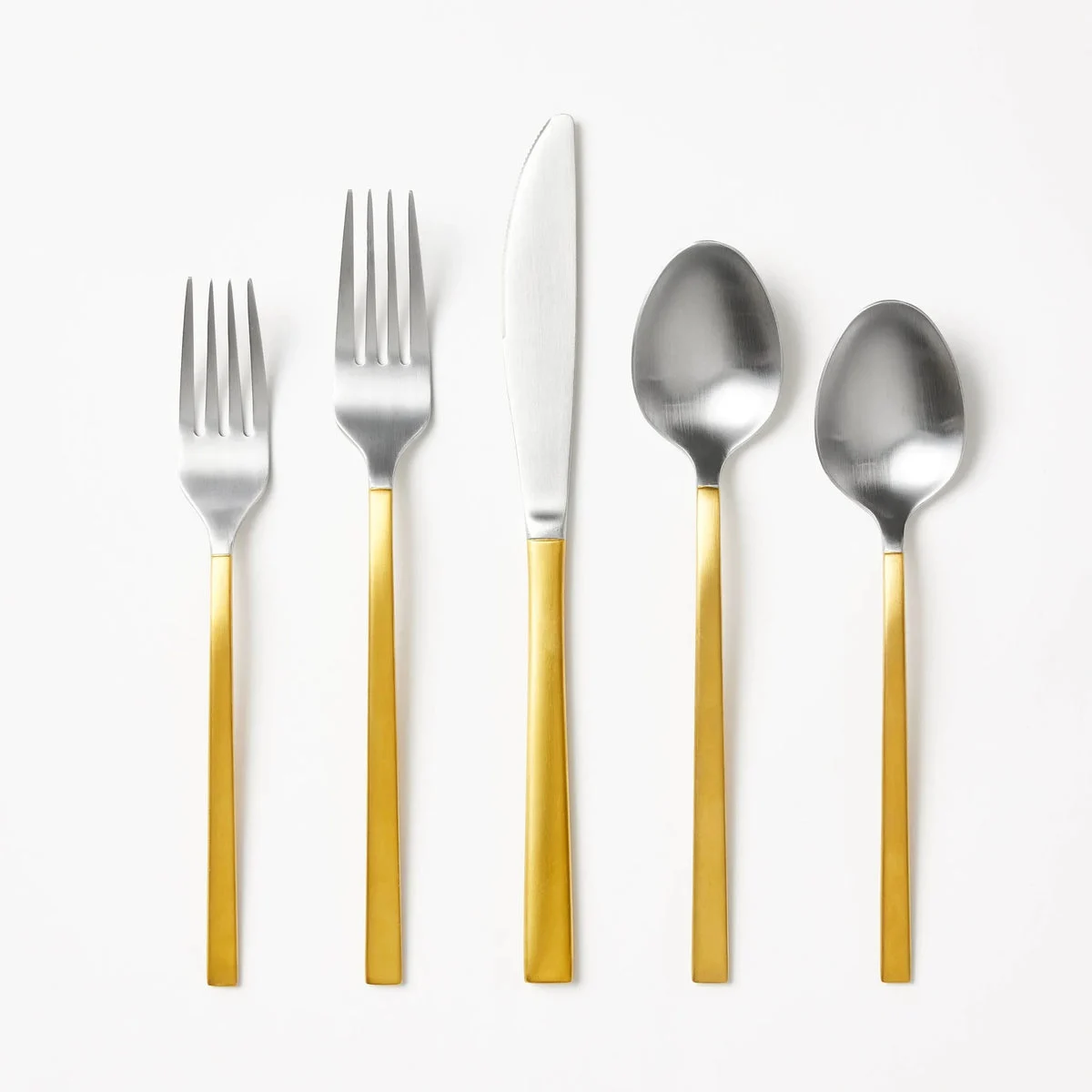 Threshold designed w/Studio McGee Two-Tone Kitchen Flatware Set Gold - 5 piece set