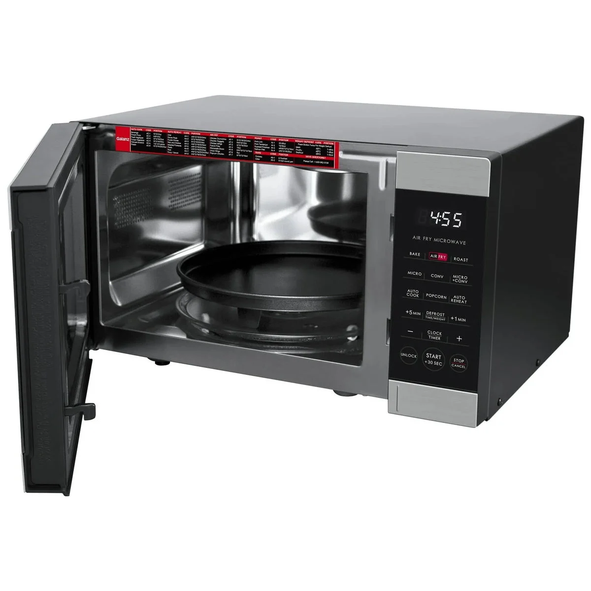 Galanz 0.9 Cu ft Air Fry Microwave Oven - Stainless Steel