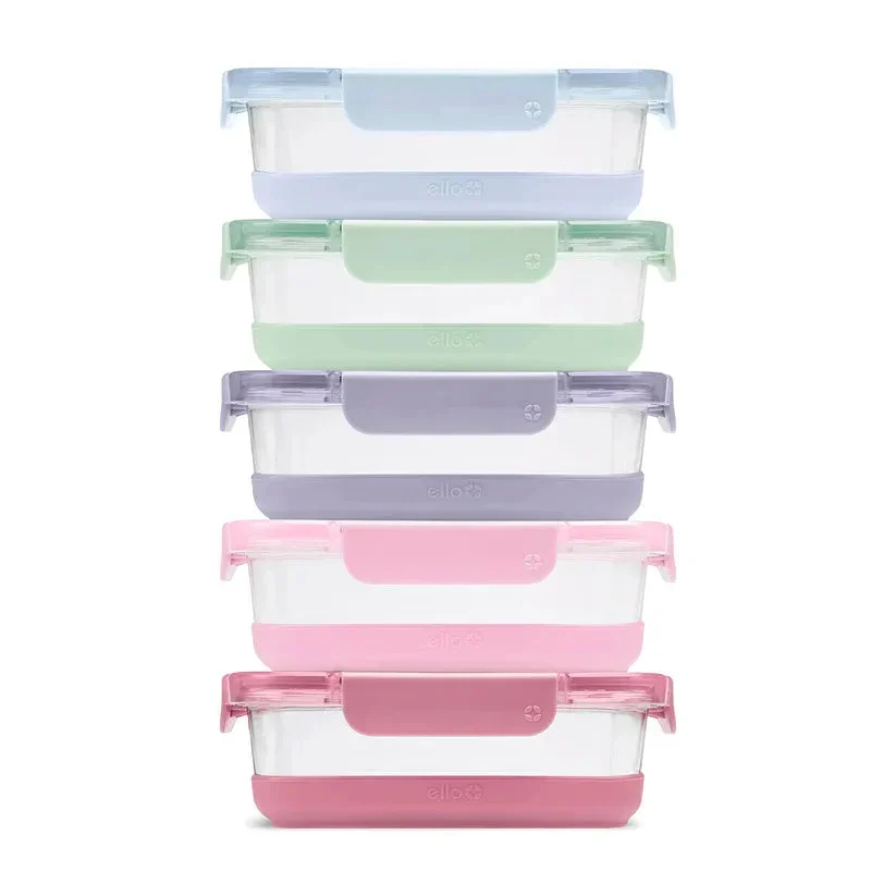 Ello 5-Piece Glass Meal Prep Container Set