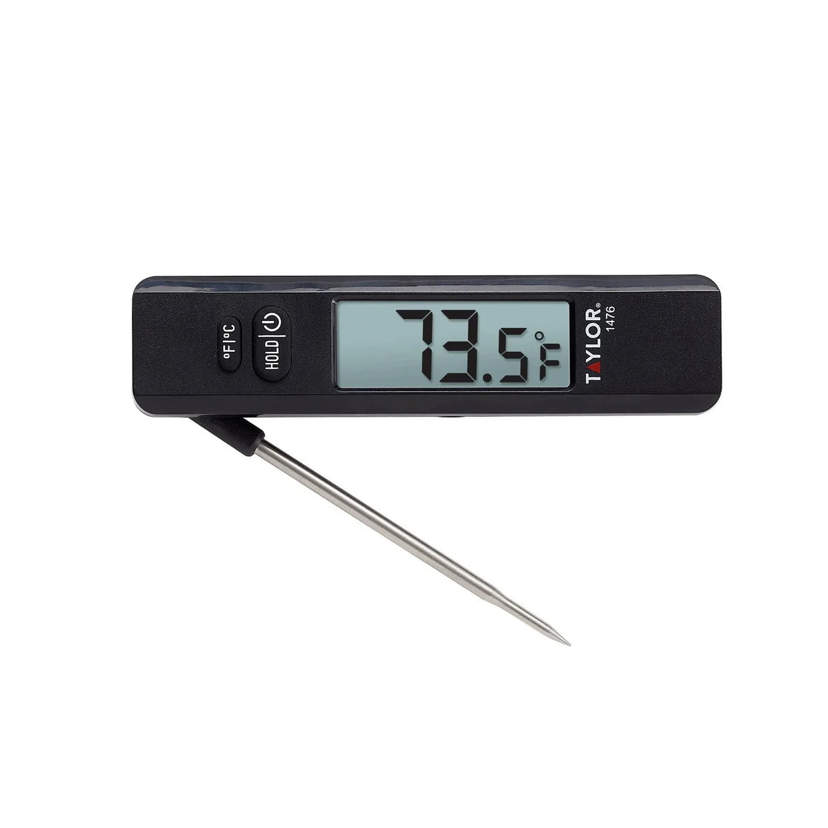 Taylor Compact Digital Folding Probe Meat Thermometer - Silver