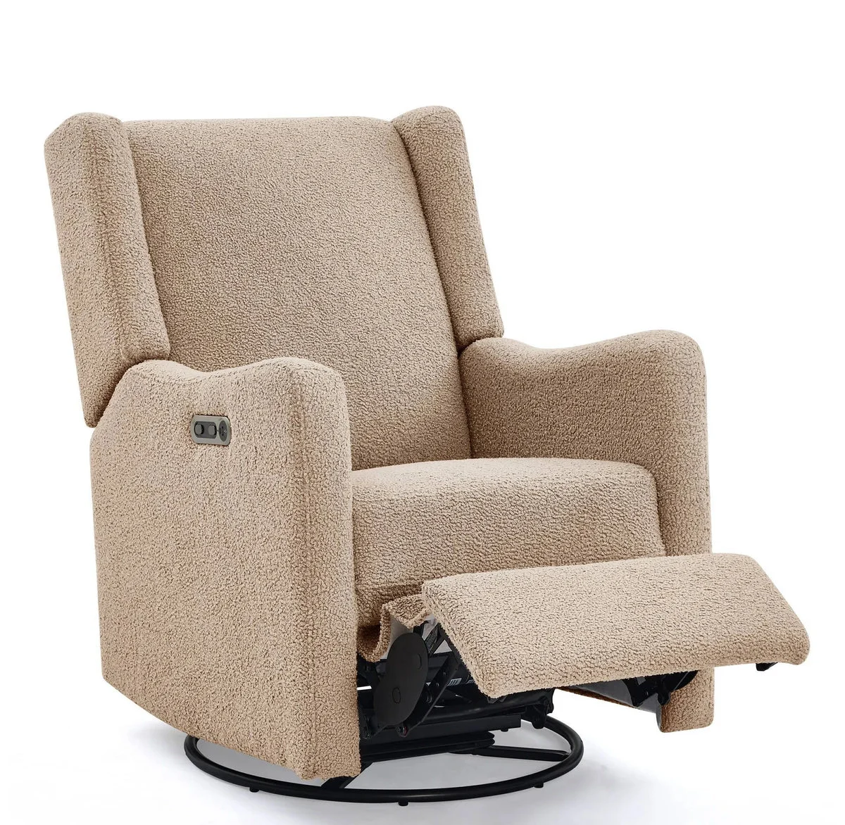 Delta Children Mercer Electronic Power Recliner and Swivel Glider with USB Port - Sand