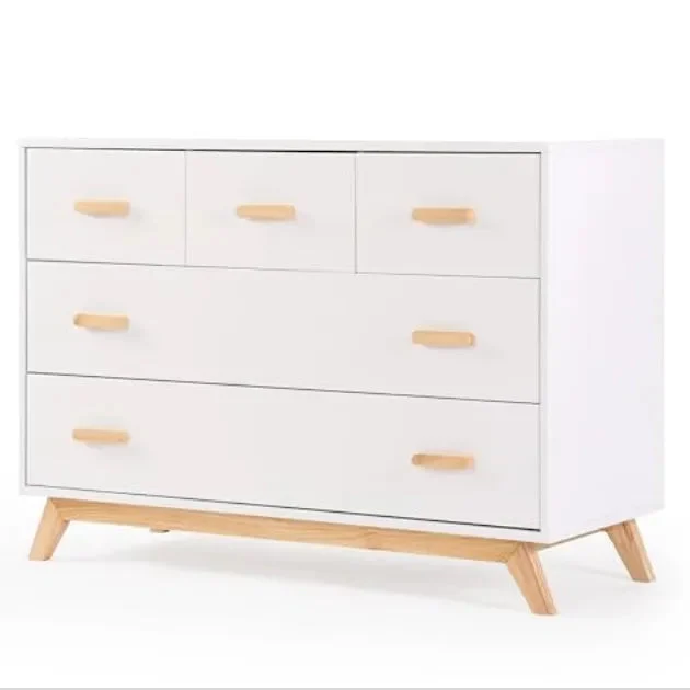 Dadada Soho 5-drawer Dresser - White+Natural