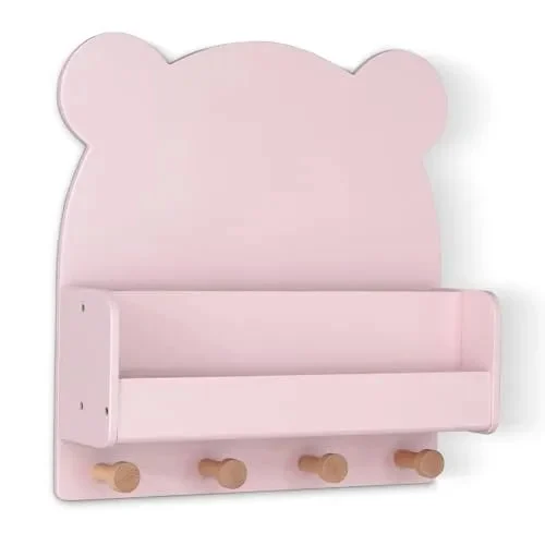 Delta Children Wall Shelf with 4 Hooks
