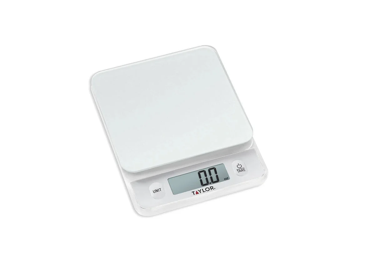 Taylor Digital Kitchen Glass Top 11lb Food Scale Silver