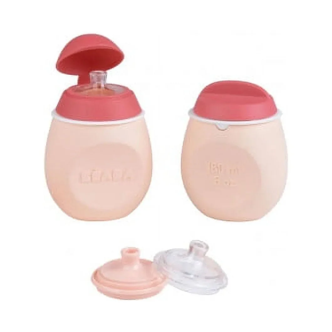 Beaba Silicone BabySqueez Feeder Double Pack - Pink
