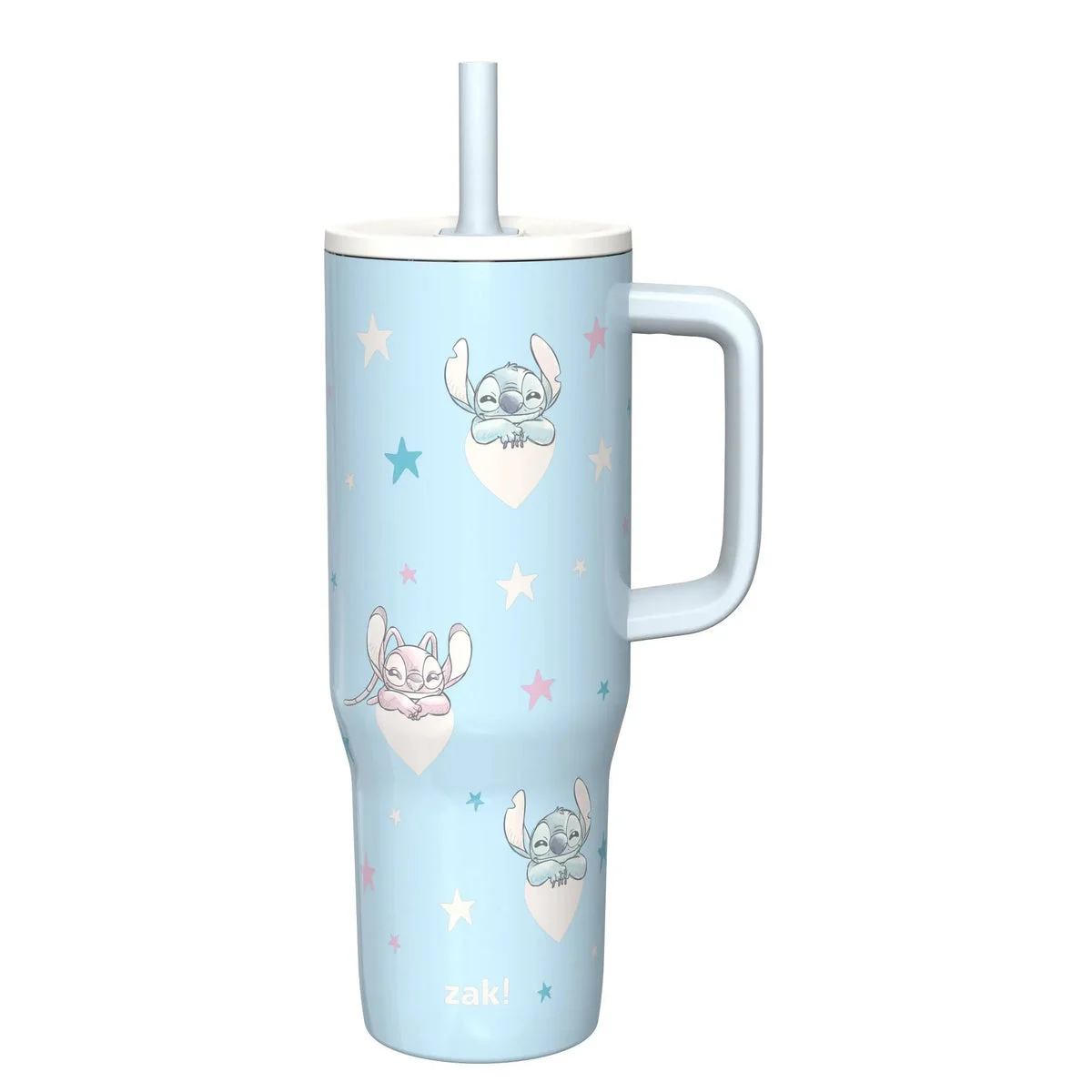 Zak Designs 30oz Stainless Steel Vacuum Straw Tumbler with Handle