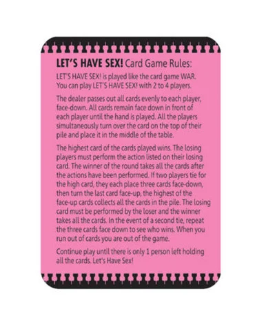 Lets Have Sex Card Game - Adult Toys
