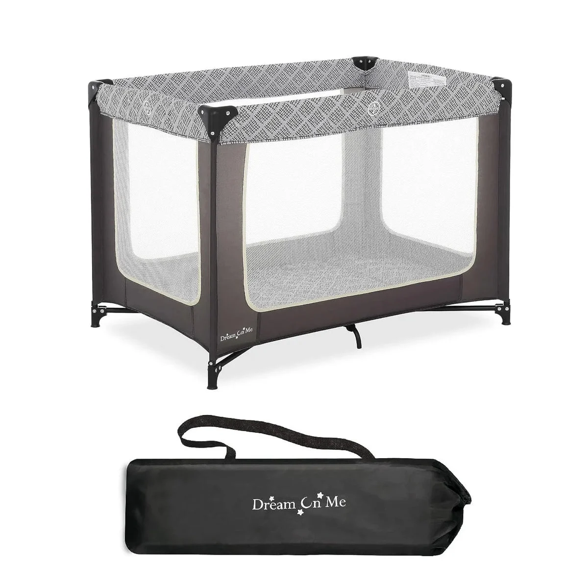 Dream On Me Zoom Portable Playard - Dark Grey