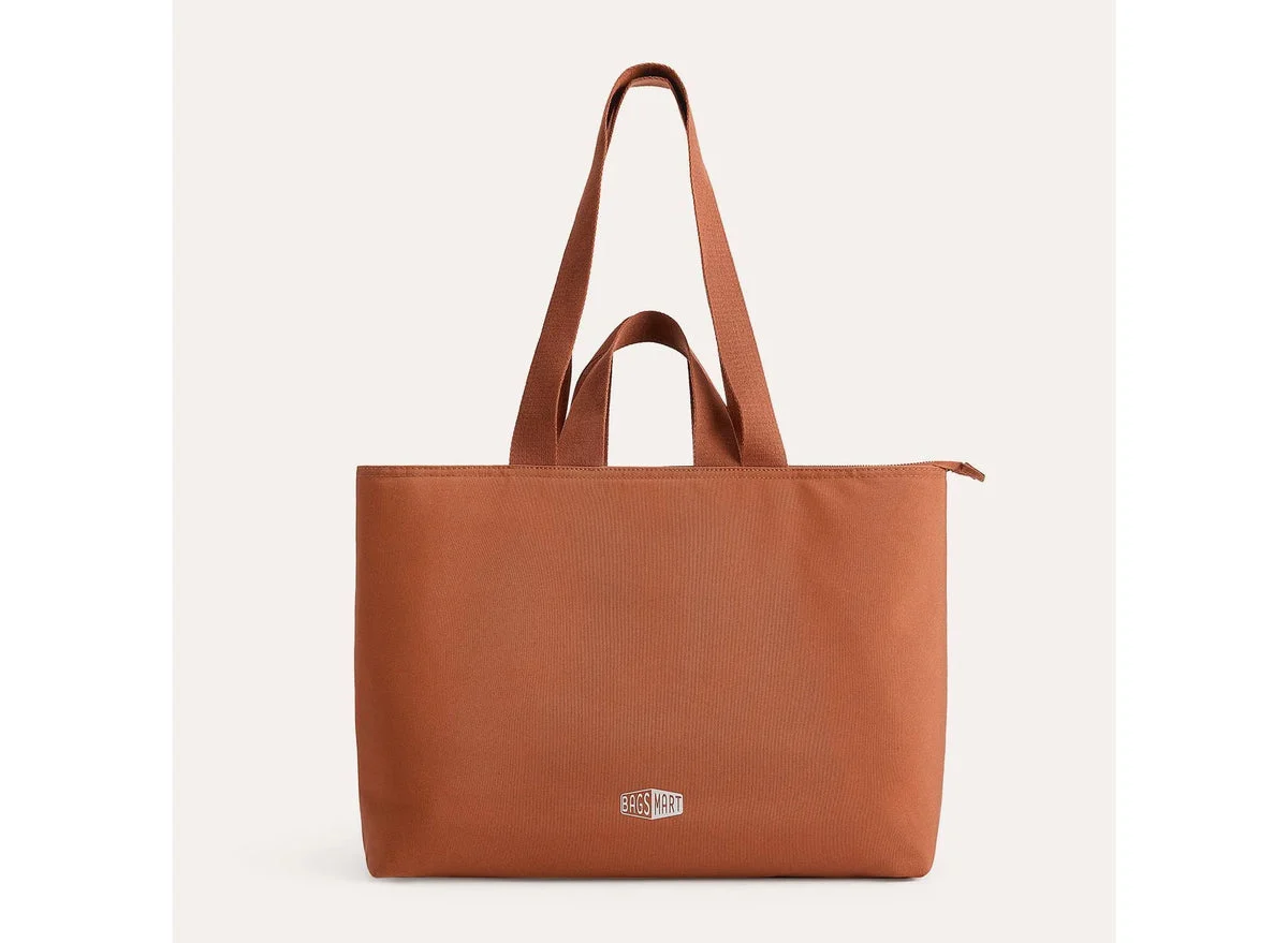 Bagsmart Lightweight Messenger & Laptop Bag 25L Work Tote - Brown