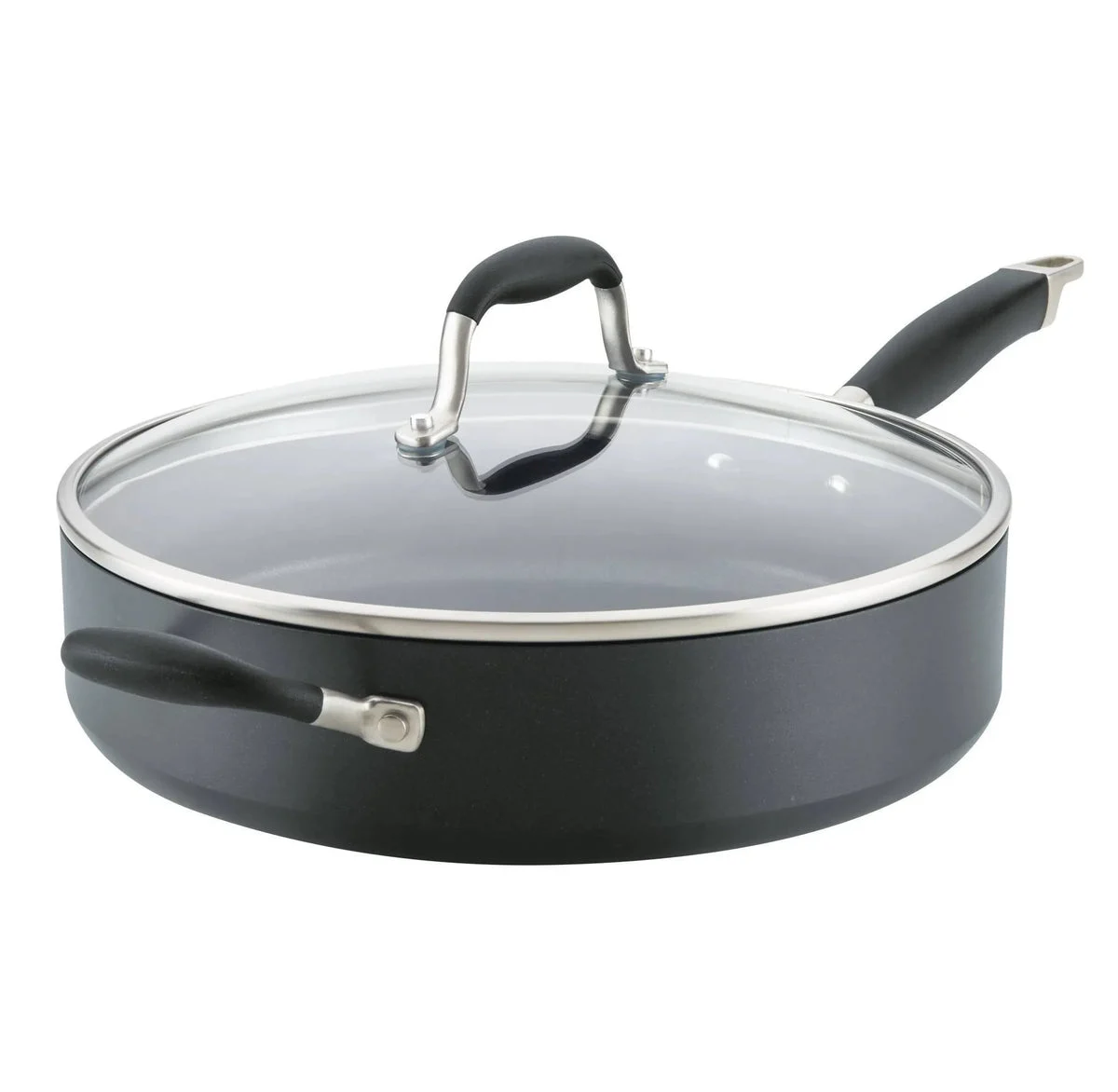 Anolon Advanced Home Onyx 5 Qt. Covered Saute with Helper Handle