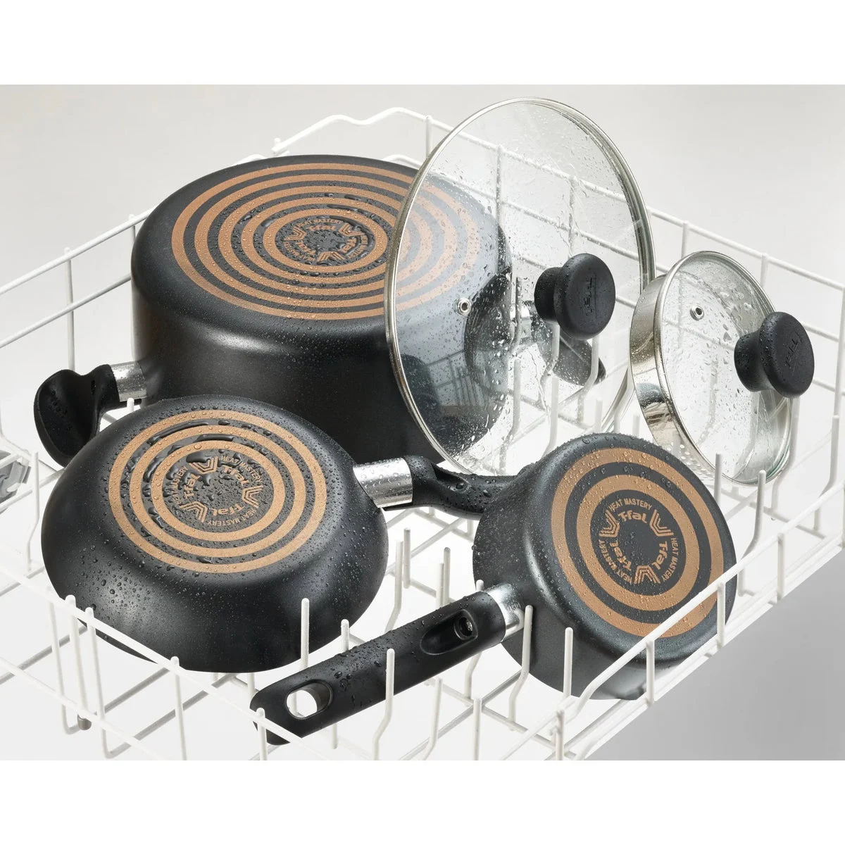 T-Fal 12-Piece Nonstick Cookware Set - Black