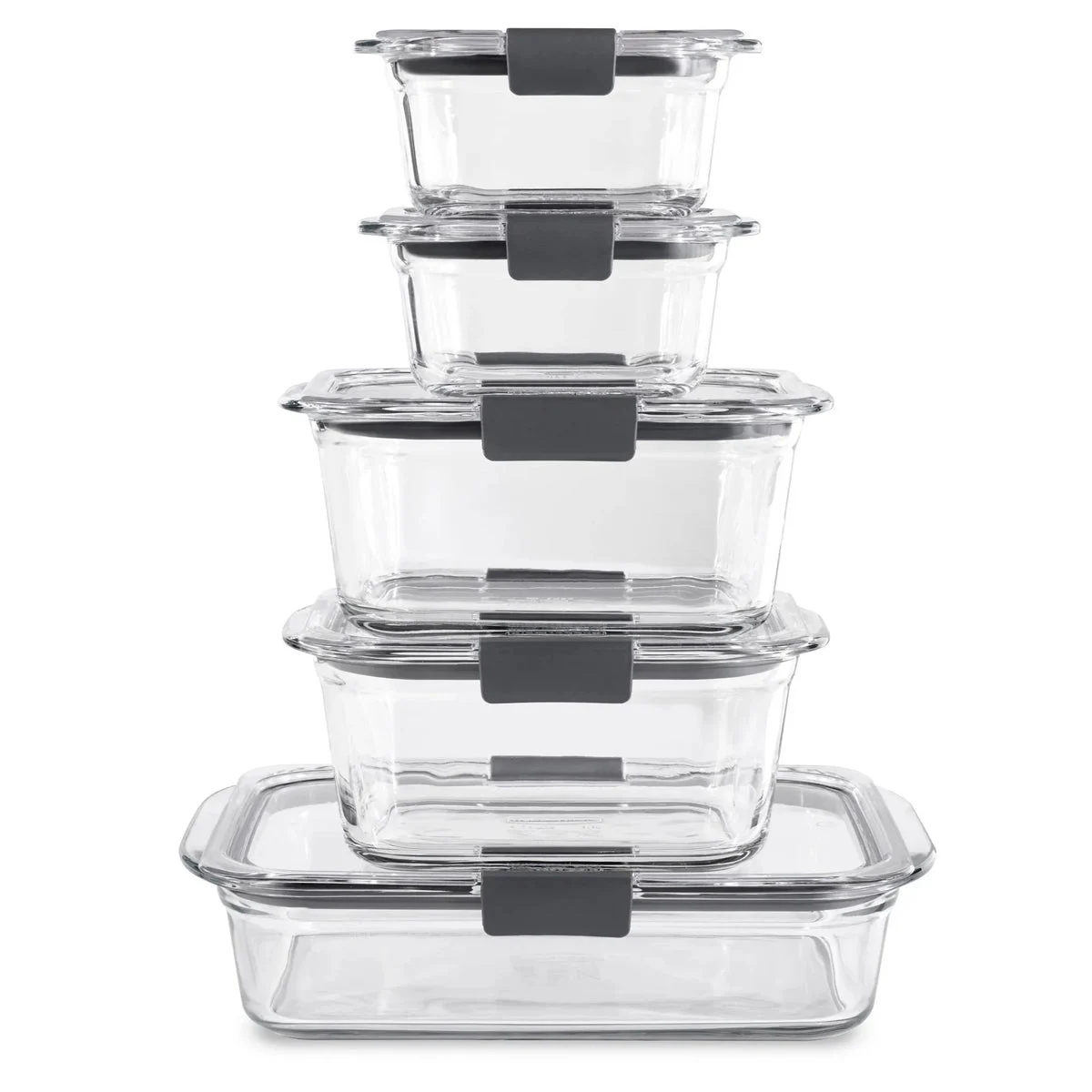 Rubbermaid 10pc Brilliance Glass Food Storage Set