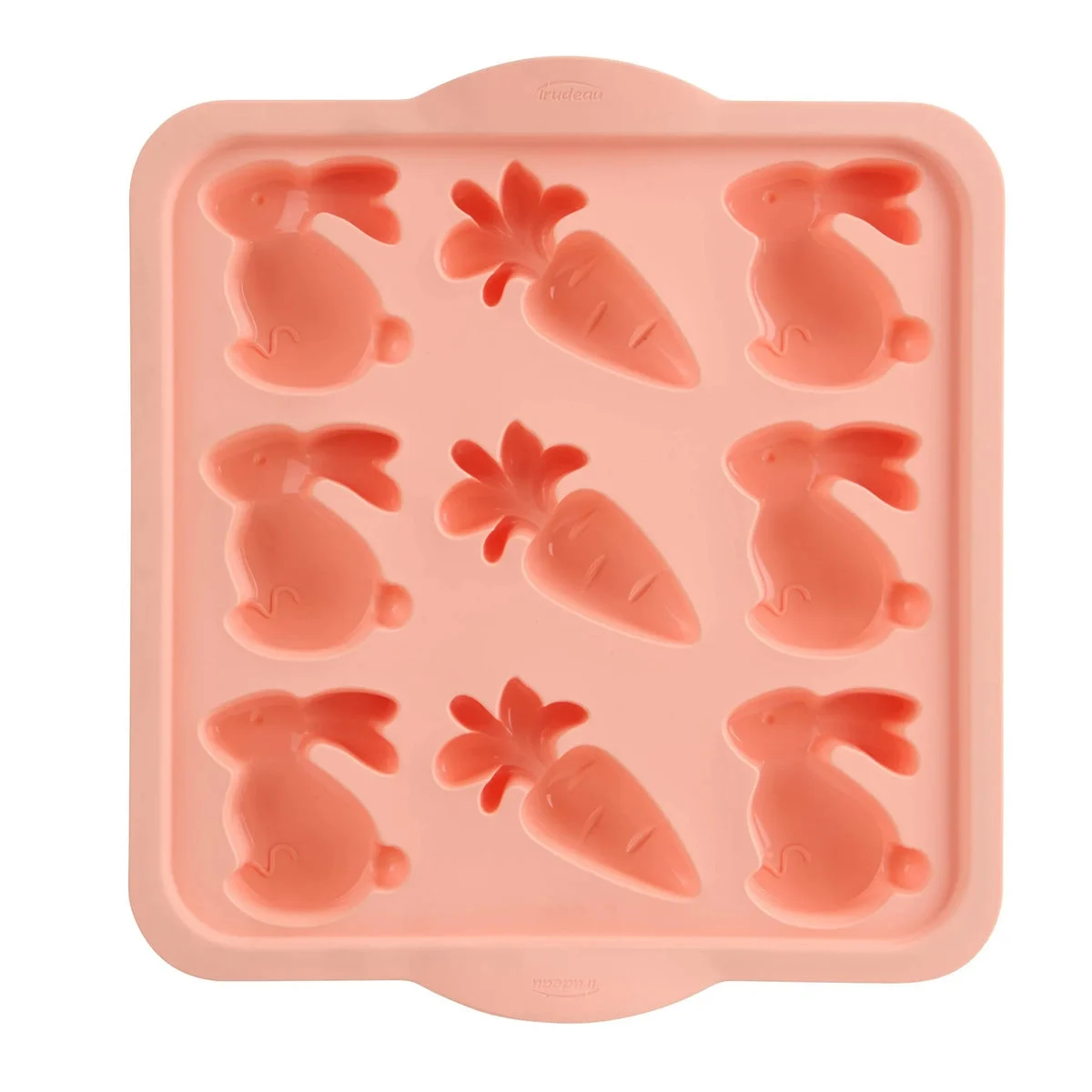 Trudeau 9 Cavity Silicone Bunny and Carrot Pan Pink