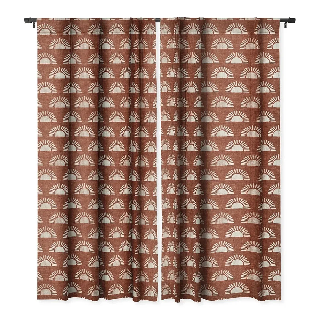 Deny Designs Block Print Suns Blackout Curtain Panel - 50