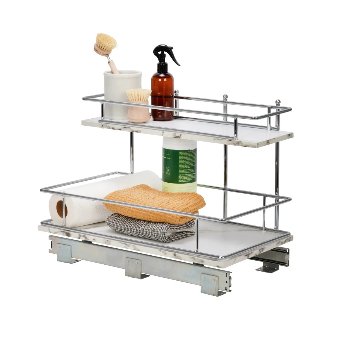 Household Essentials Slide-Out Storage Organizer for Under Sink or Cabinet